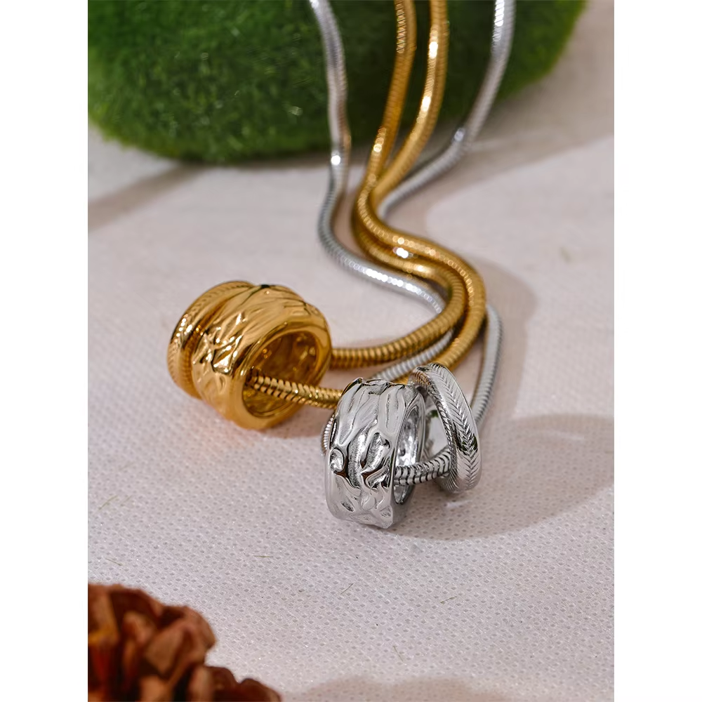 Orbiting Gold Circles Necklace