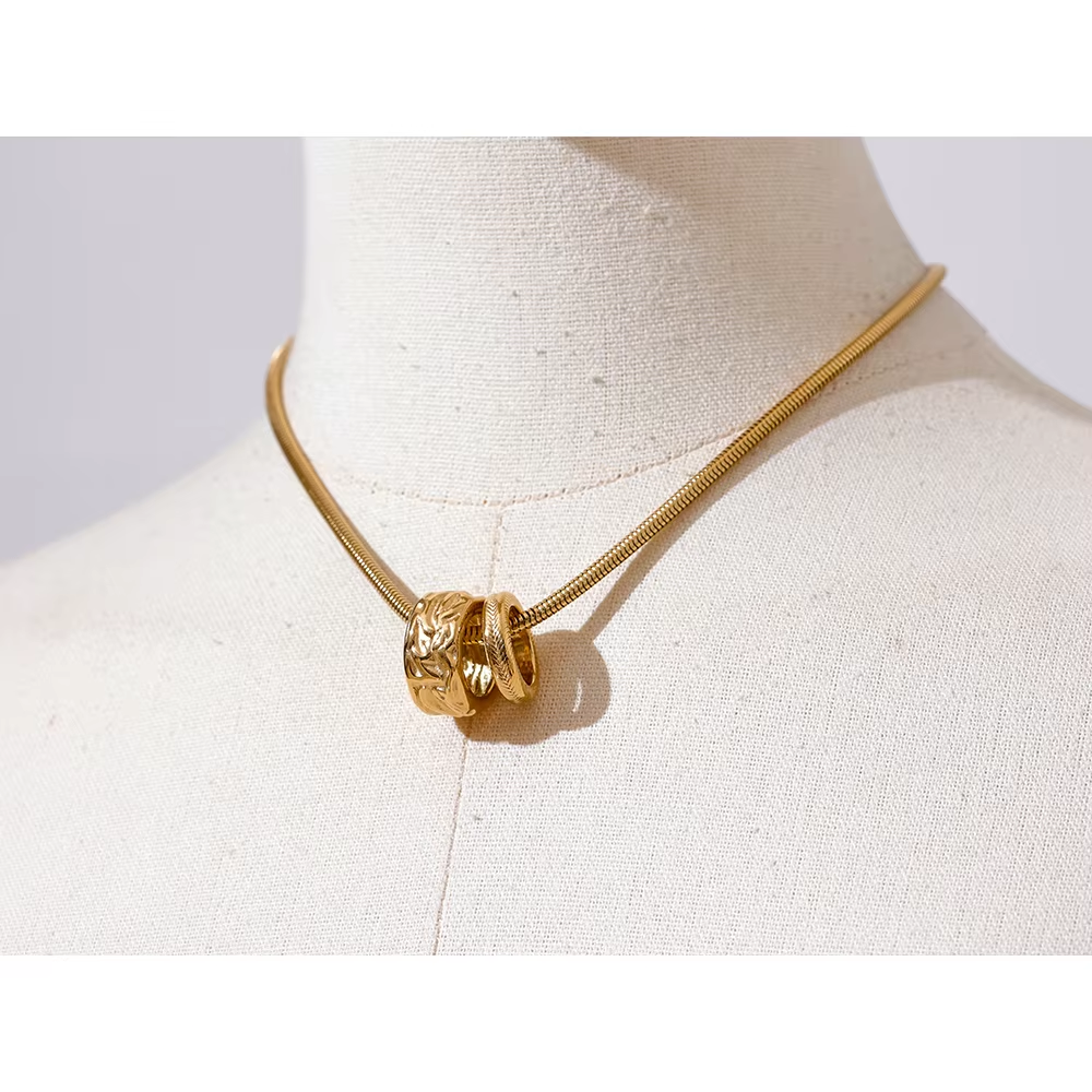 Orbiting Gold Circles Necklace