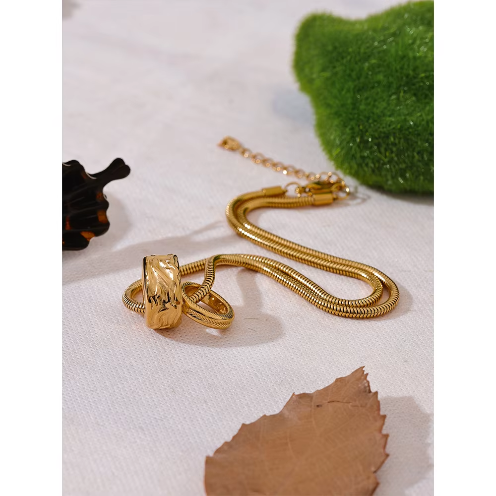 Orbiting Gold Circles Necklace