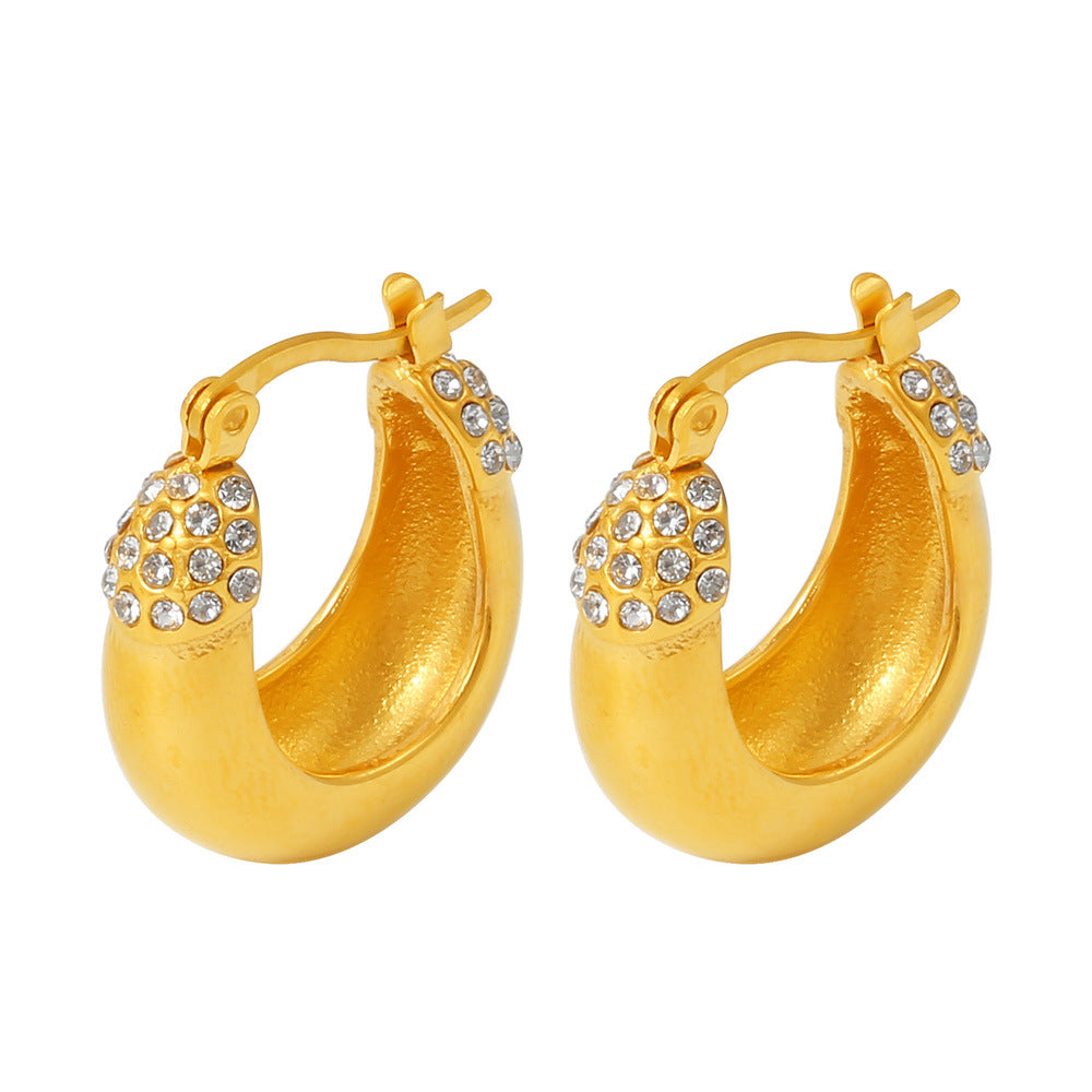 Reva Crystal Hoop Earring