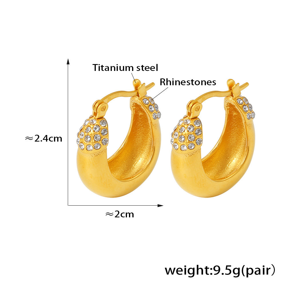 Reva Crystal Hoop Earring