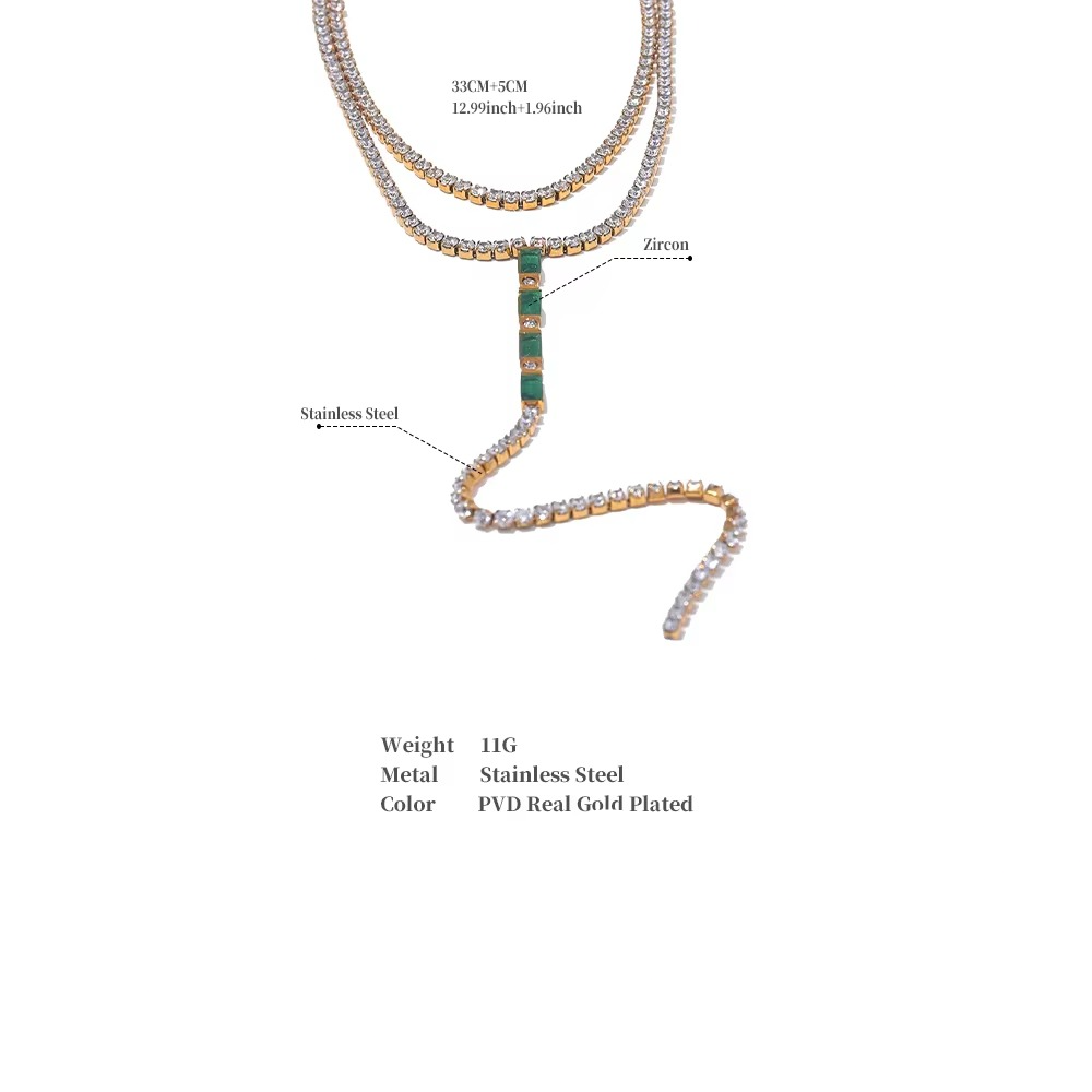 Reva Emerald Cascade Necklace