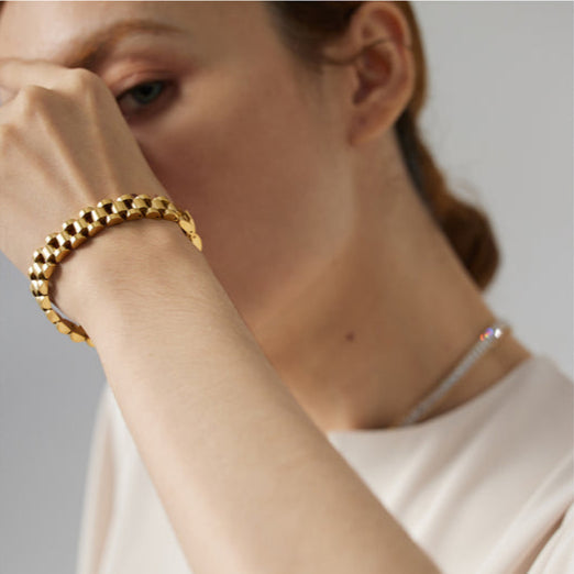 Reva Link Lock Cuff Bracelet