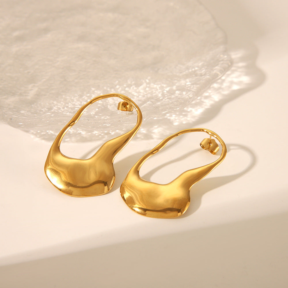 Rhea Fluid Gold Hoops