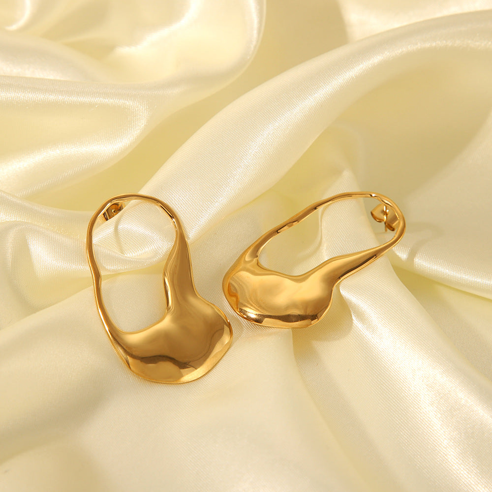 Rhea Fluid Gold Hoops