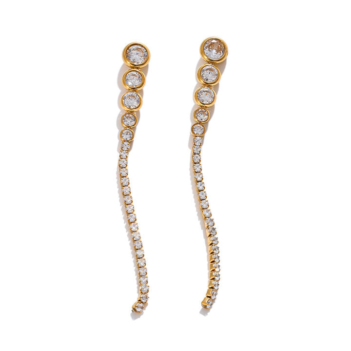 Rhea Linear Sparkle Earrings
