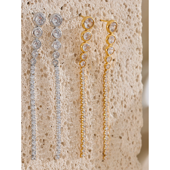 Rhea Linear Sparkle Earrings