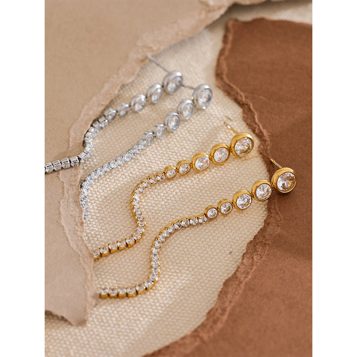 Rhea Linear Sparkle Earrings