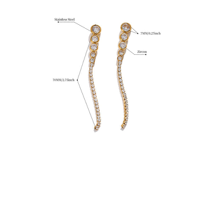 Rhea Linear Sparkle Earrings