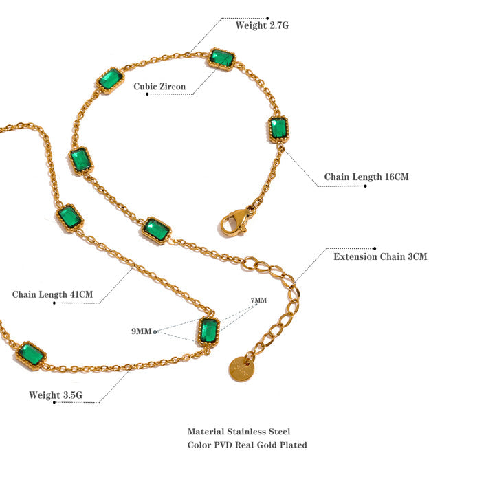 Riva Gleam Gem Chain Necklace
