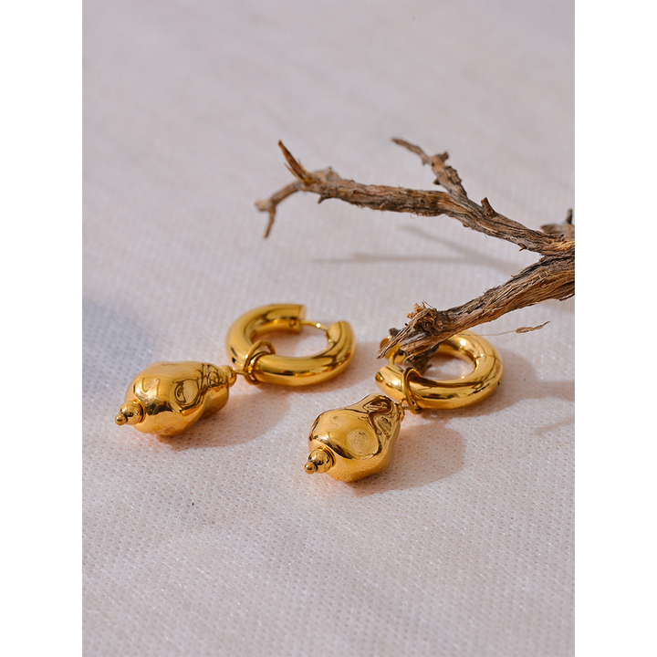 Riva Molten Hoop Earrings