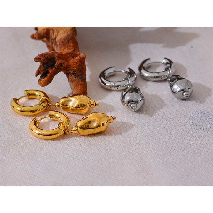 Riva Molten Hoop Earrings