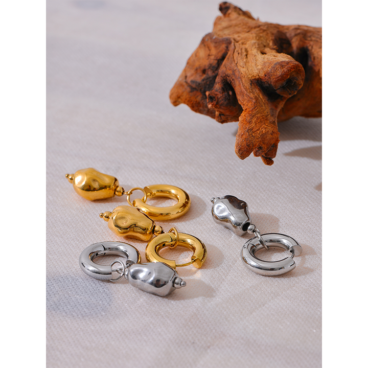 Riva Molten Hoop Earrings