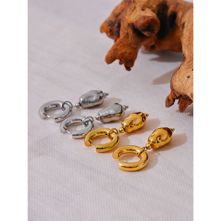 Riva Molten Hoop Earrings