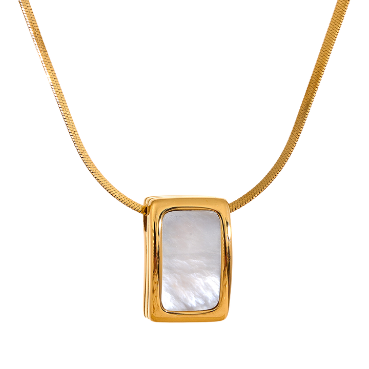 Roohi Shell Frame Pendant Necklace