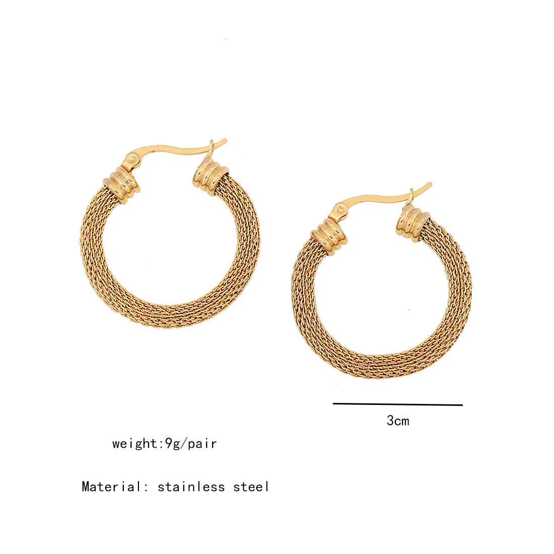 Ruhani Fine Mesh Hoops