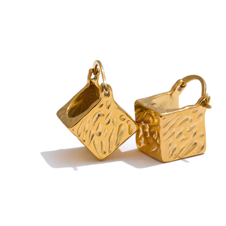 Ruhani Textured Block Earrings