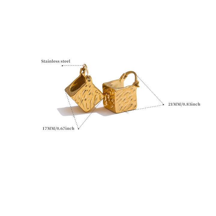 Ruhani Textured Block Earrings