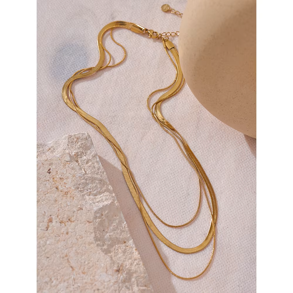 Saanjh Layered Herringbone Necklace