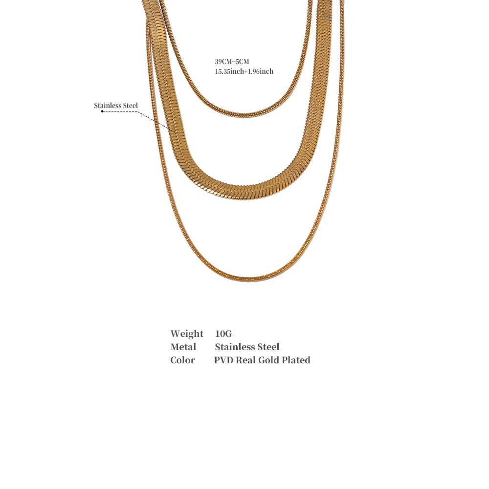 Saanjh Layered Herringbone Necklace