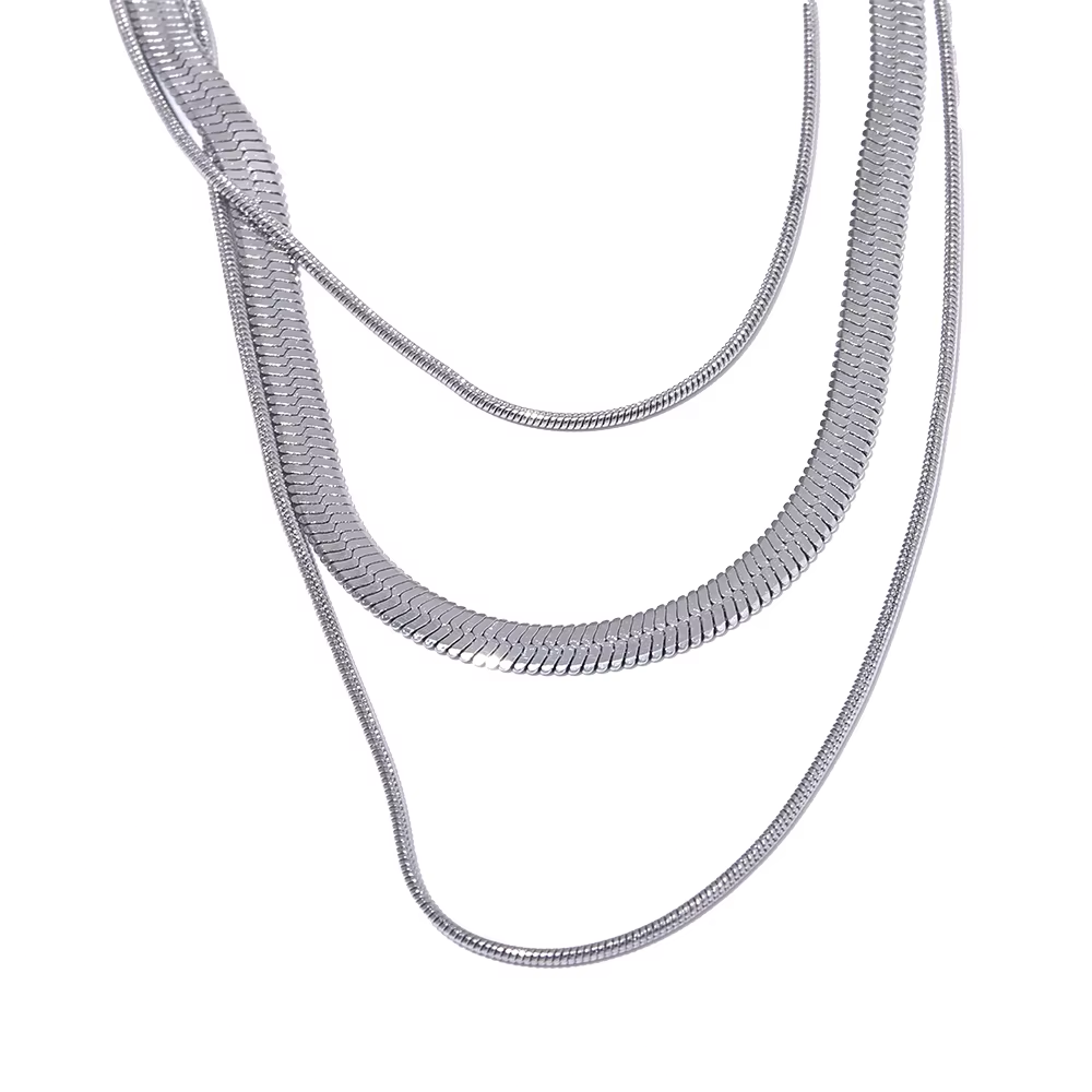 Saanjh Layered Herringbone Necklace
