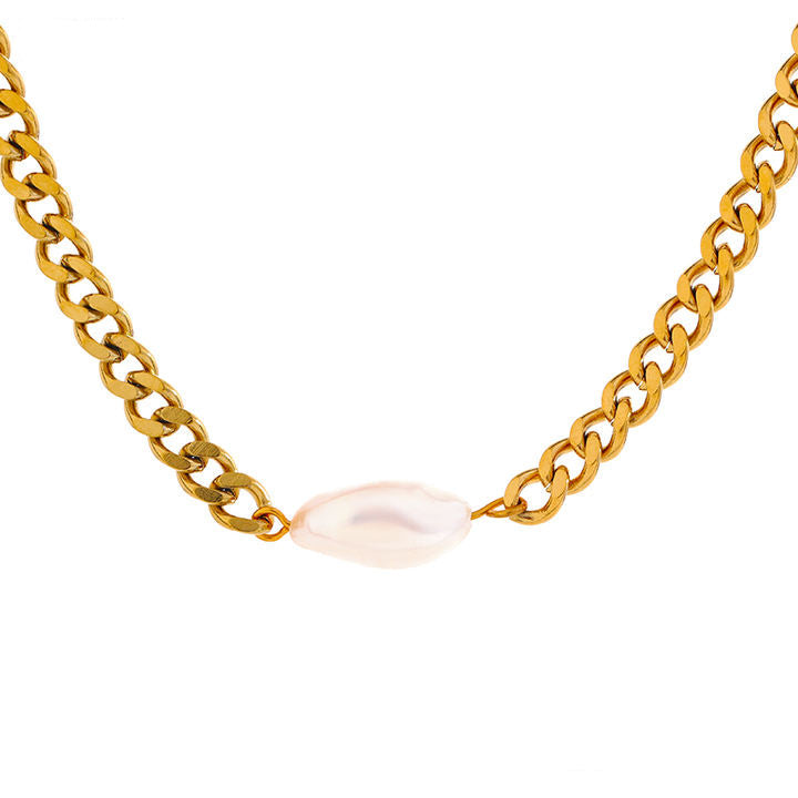 Saanvi Chunky Pearl Chain Necklace
