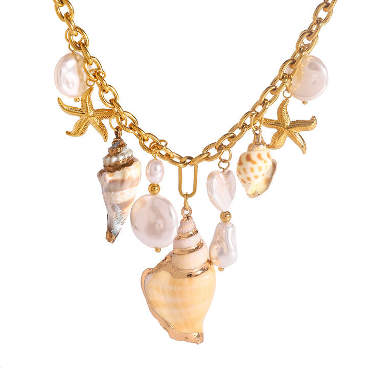 Sagarika Shell Charm Necklace