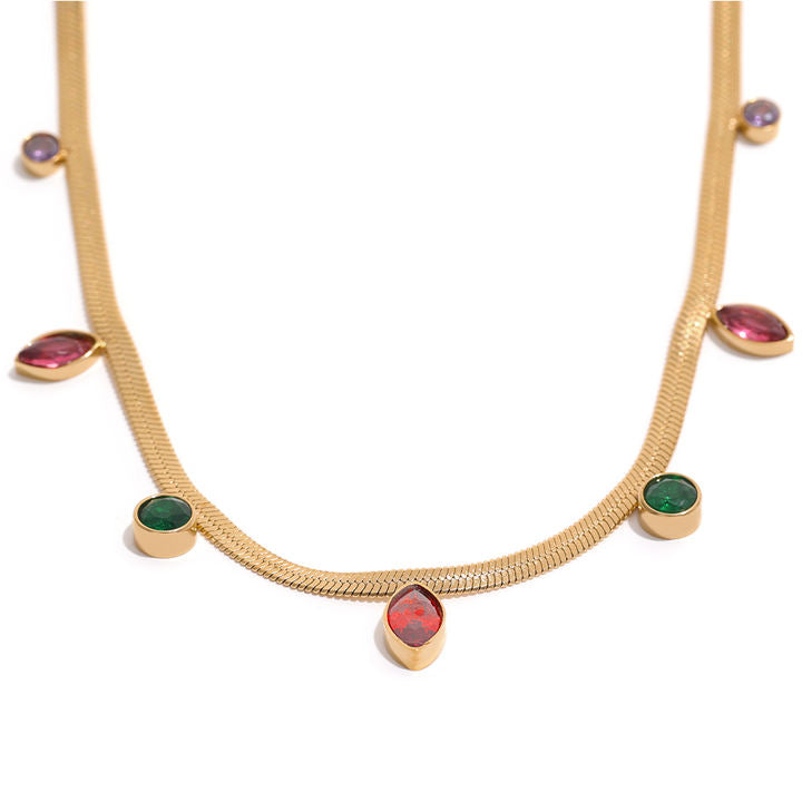 Saira Gemdrop Charm Necklace