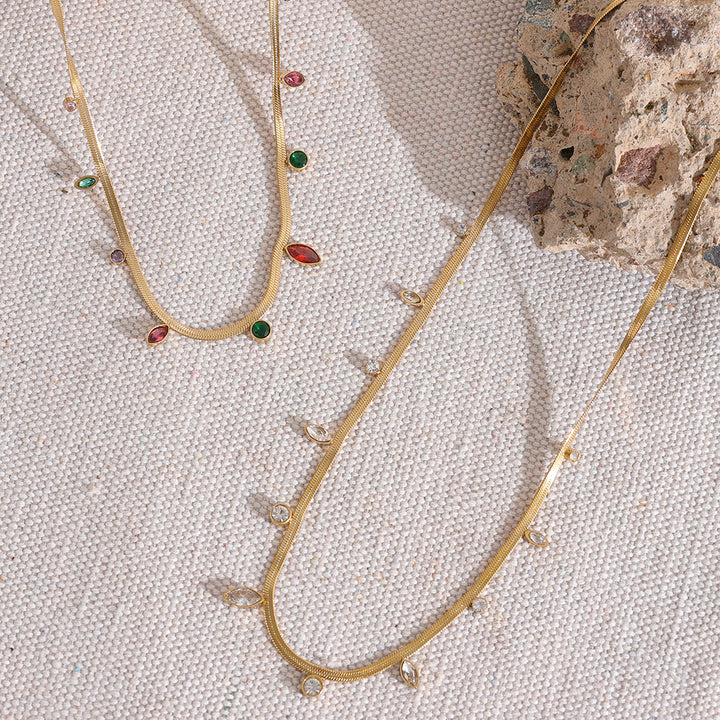 Saira Gemdrop Charm Necklace