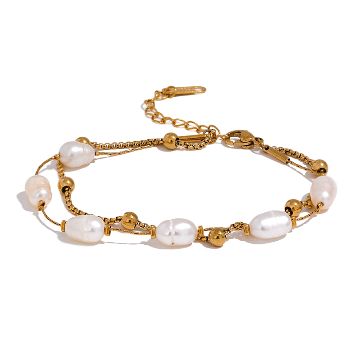 Samaira Pearl Orbit Chain Bracelet