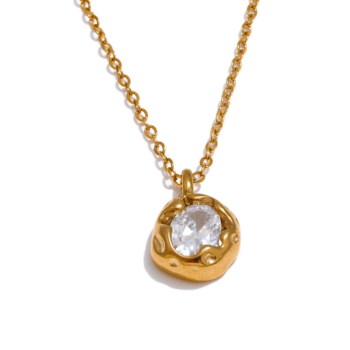 Siya Molten Gem Pendant Necklace