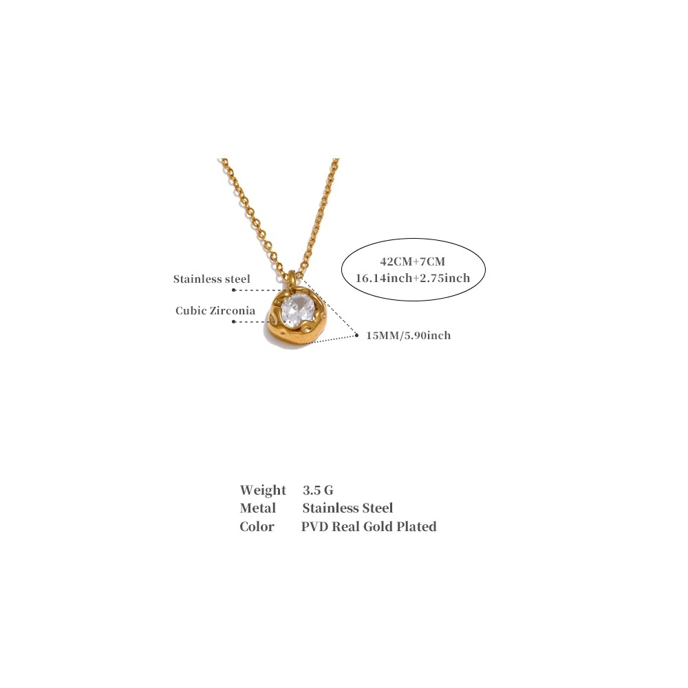 Siya Molten Gem Pendant Necklace