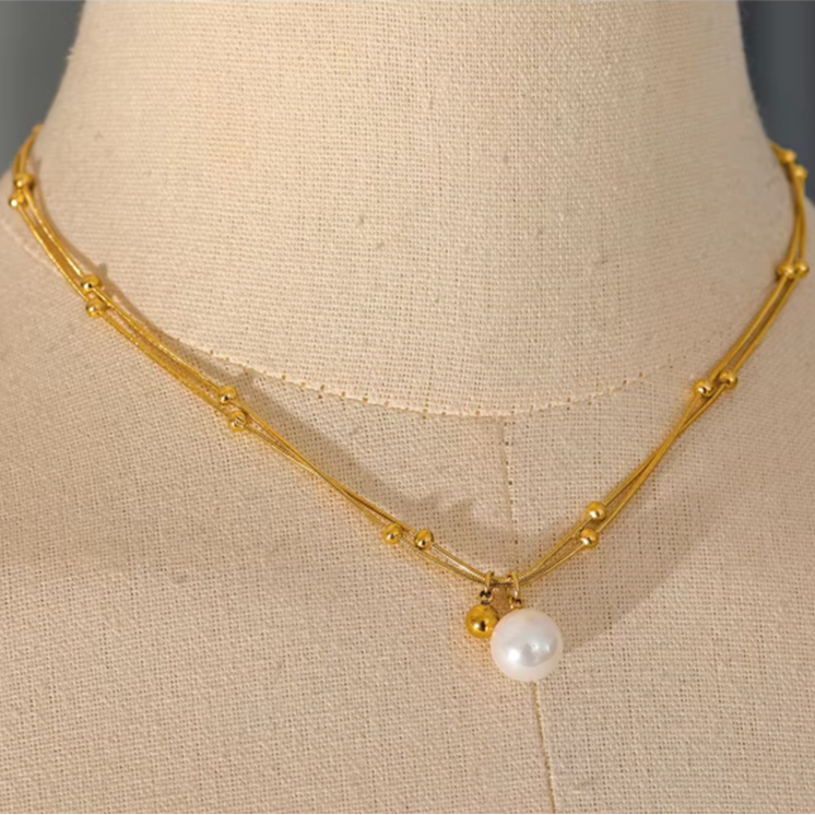 Sona Orb Pearl Necklace