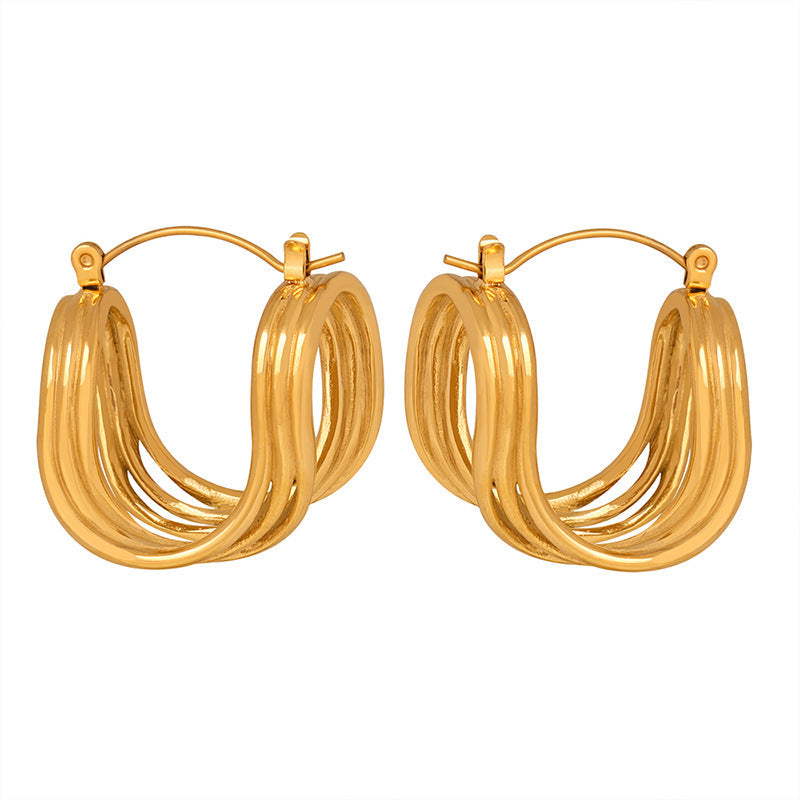 Sonia Textured Layered Hoops