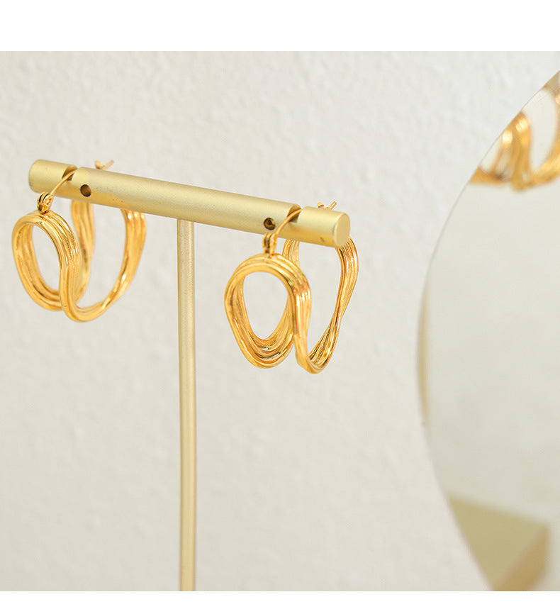 Sonia Textured Layered Hoops