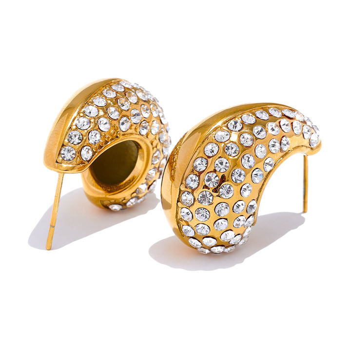 Soraya Crystal Curve Studs
