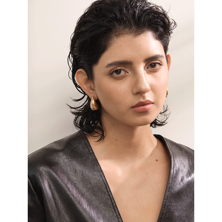 Soraya Crystal Curve Studs