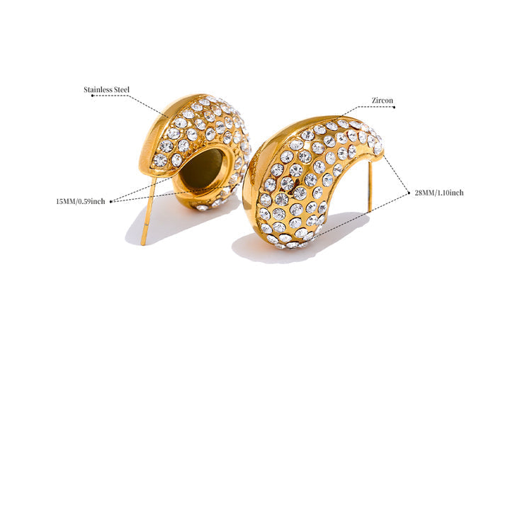 Soraya Crystal Curve Studs