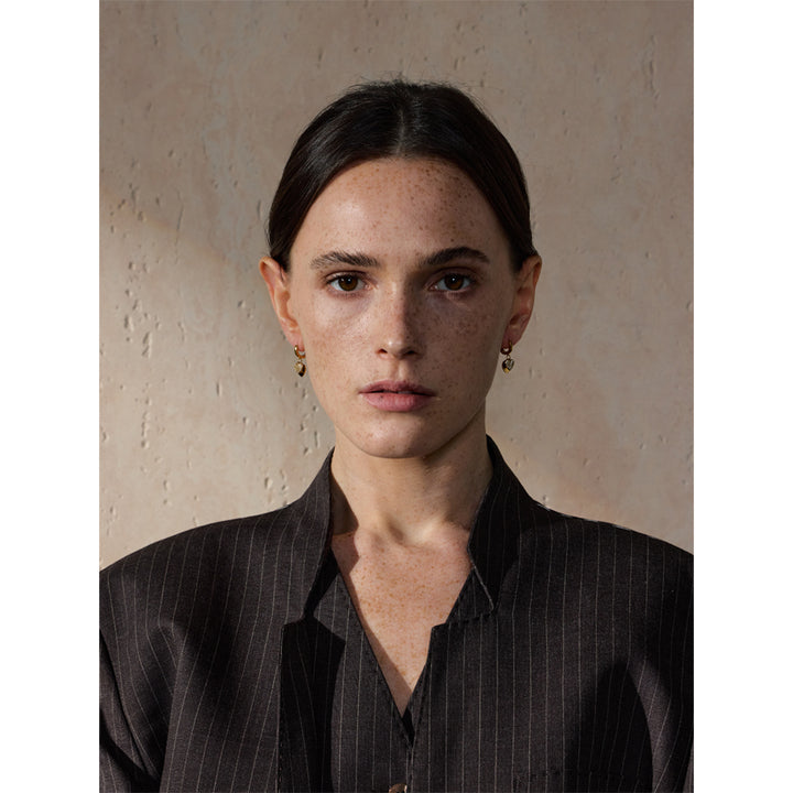 Suhana Dual Heart Charm Hoops