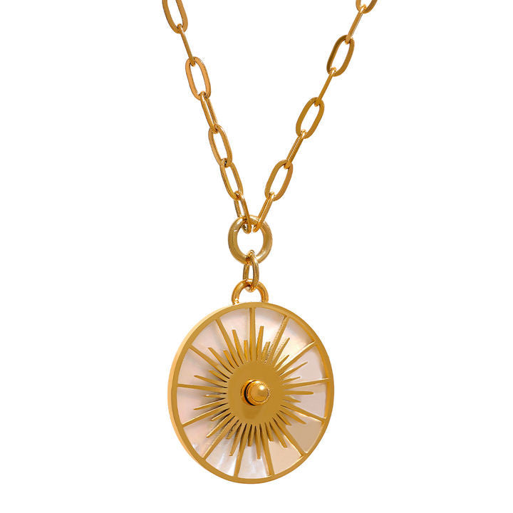 Surya Shell Medallion Necklace