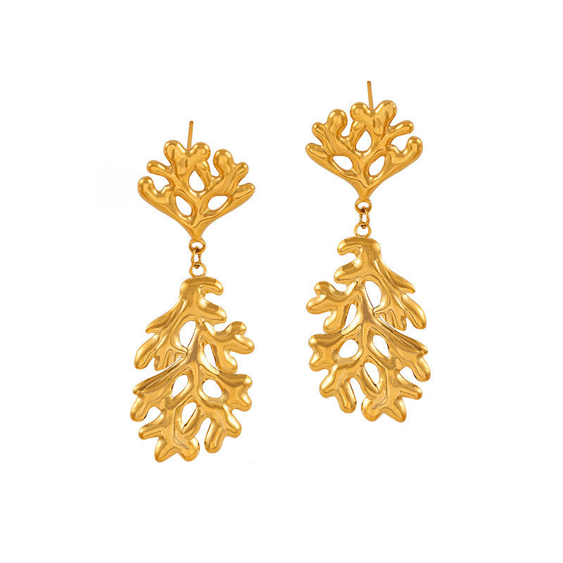 Tamarind Leaf Dangle Earrings