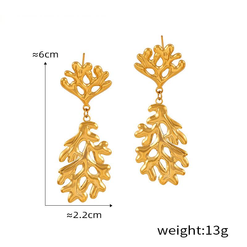 Tamarind Leaf Dangle Earrings