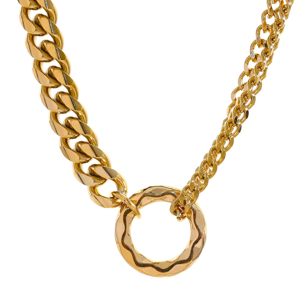 Tanvi Textured Link Necklace