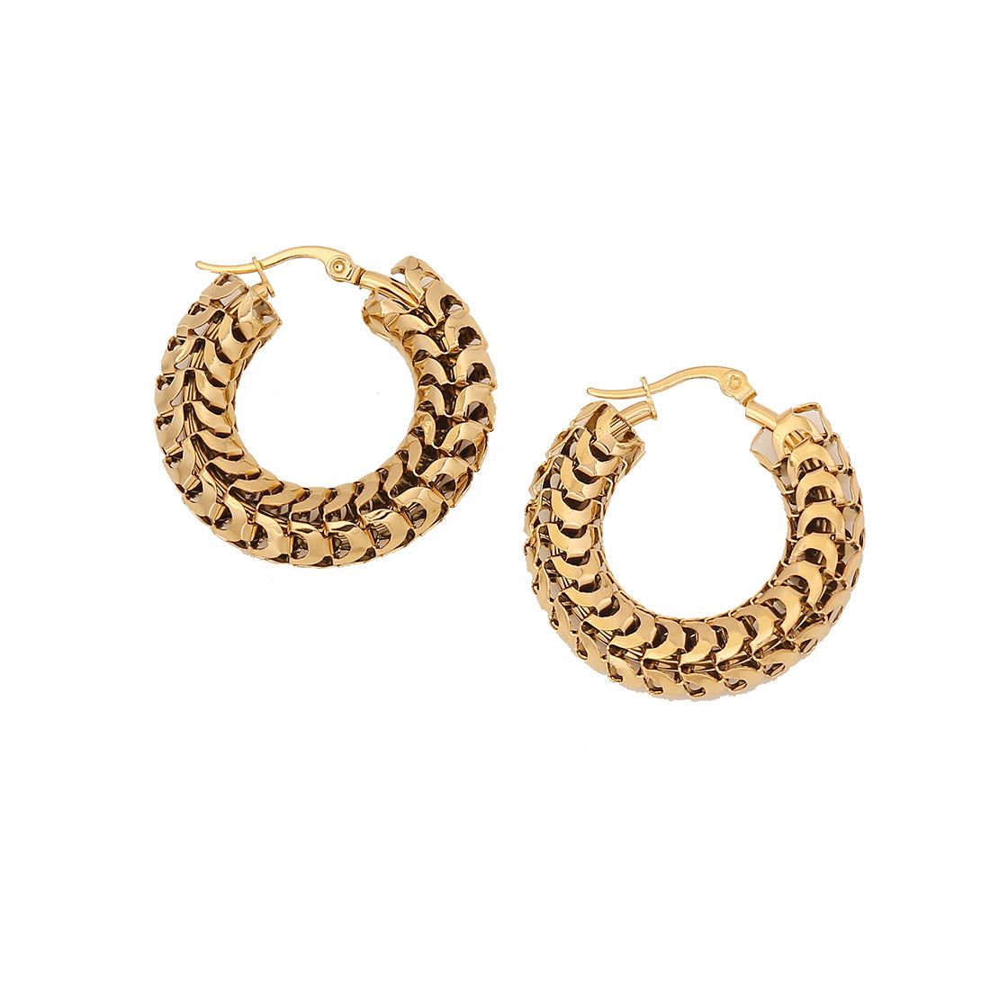 Tanvi Woven Chain Hoops