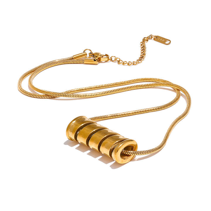 Tara Barrel Pendant Necklace