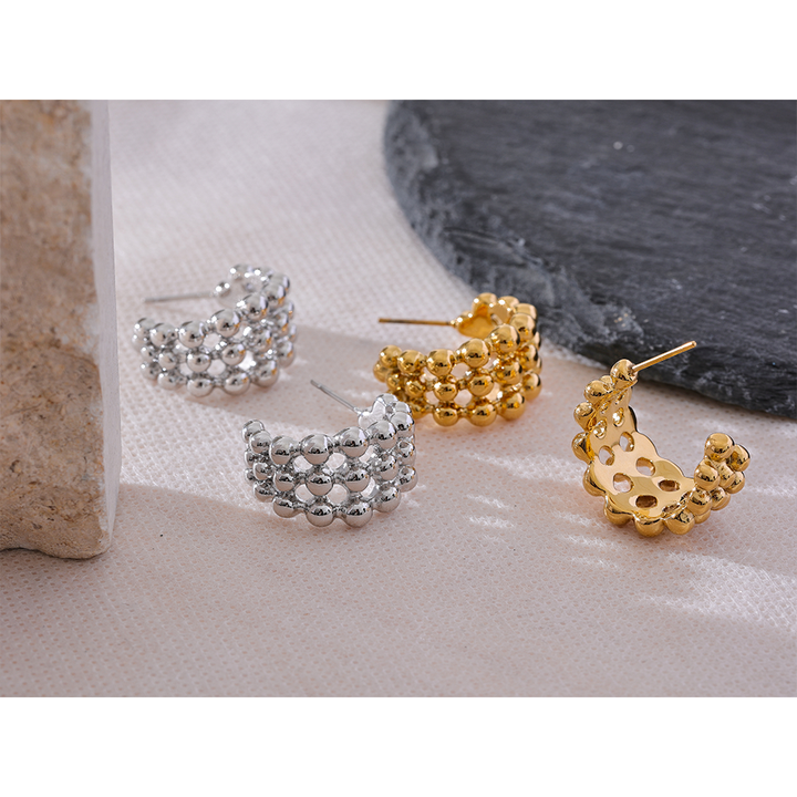 Tara Bubble Mesh Hoops