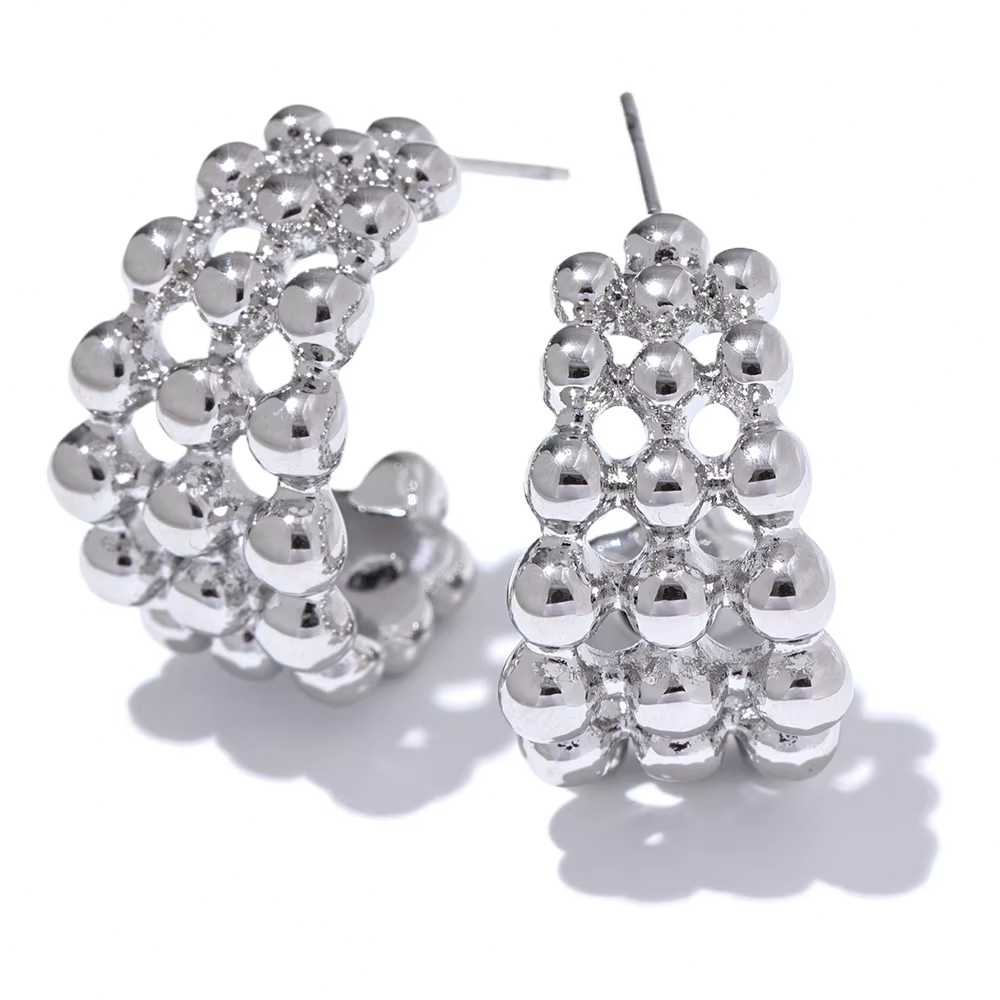 Tara Bubble Mesh Hoops