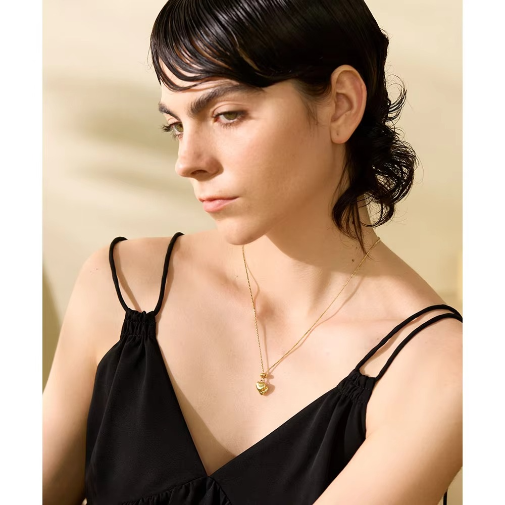 Tara Twin Heart Drop Necklace