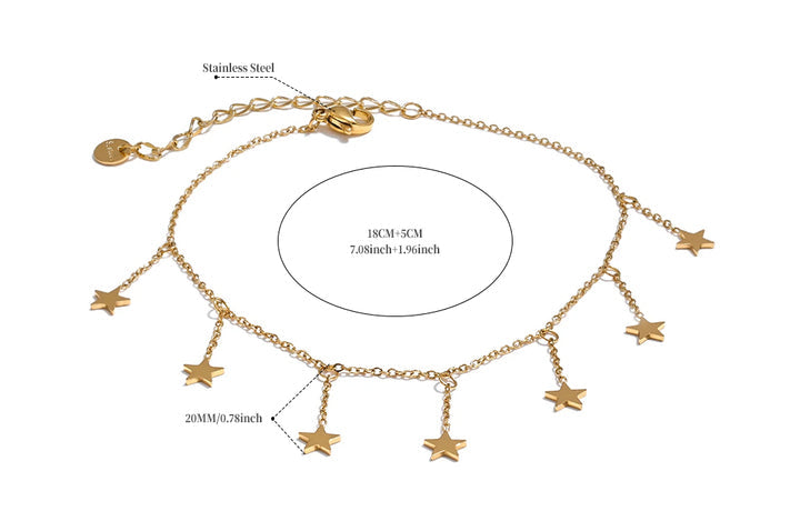 Tara Gold Star Charm Bracelet