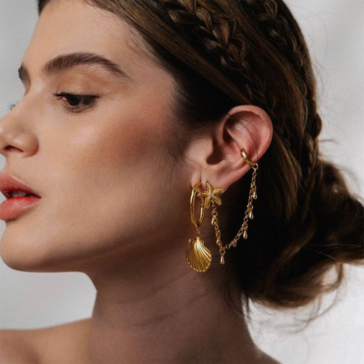 Tara Star Chain Earring